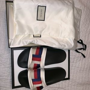 GUCCI BOW SLIDES (AUTHENTIC)